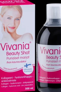 Hot Beauty Shot punaiset marjat Kollageeni-hyaluronihappo-sinkki 500 ml Kauneuden Hyvinvointivalmisteet