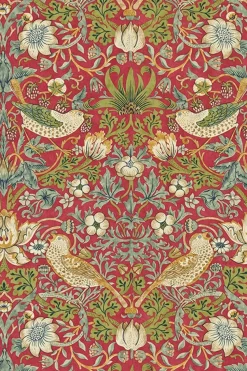 Best kaitaliina Strawberry thief punainen 43x160cm Pöytäliinat Ja -tabletit