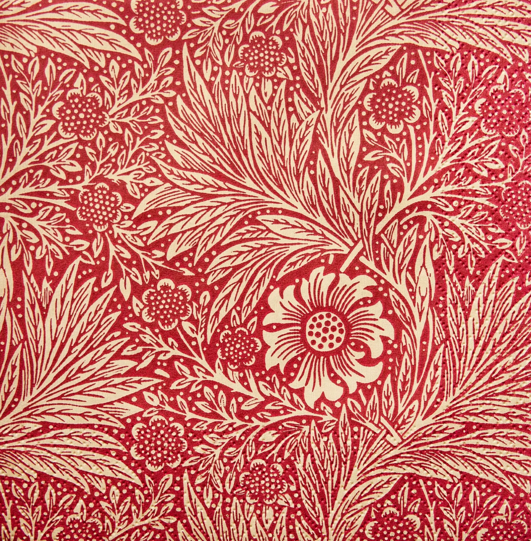 William Morris Servetit Ja Lautasliinat<Marigold punainen lautasliina 20kpl/24cm