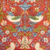 William Morris Servetit Ja Lautasliinat<Strawberry Thief punainen lautasliina 20kpl/24cm