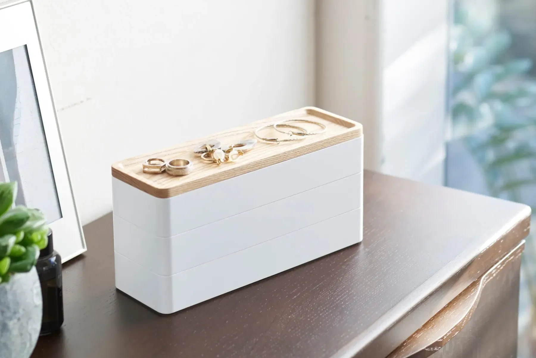 Rin korurasia valkoinen 3-osainen Säilytyslaatikot, -lokerikot Ja -telineet|Korit Ja Rasiat