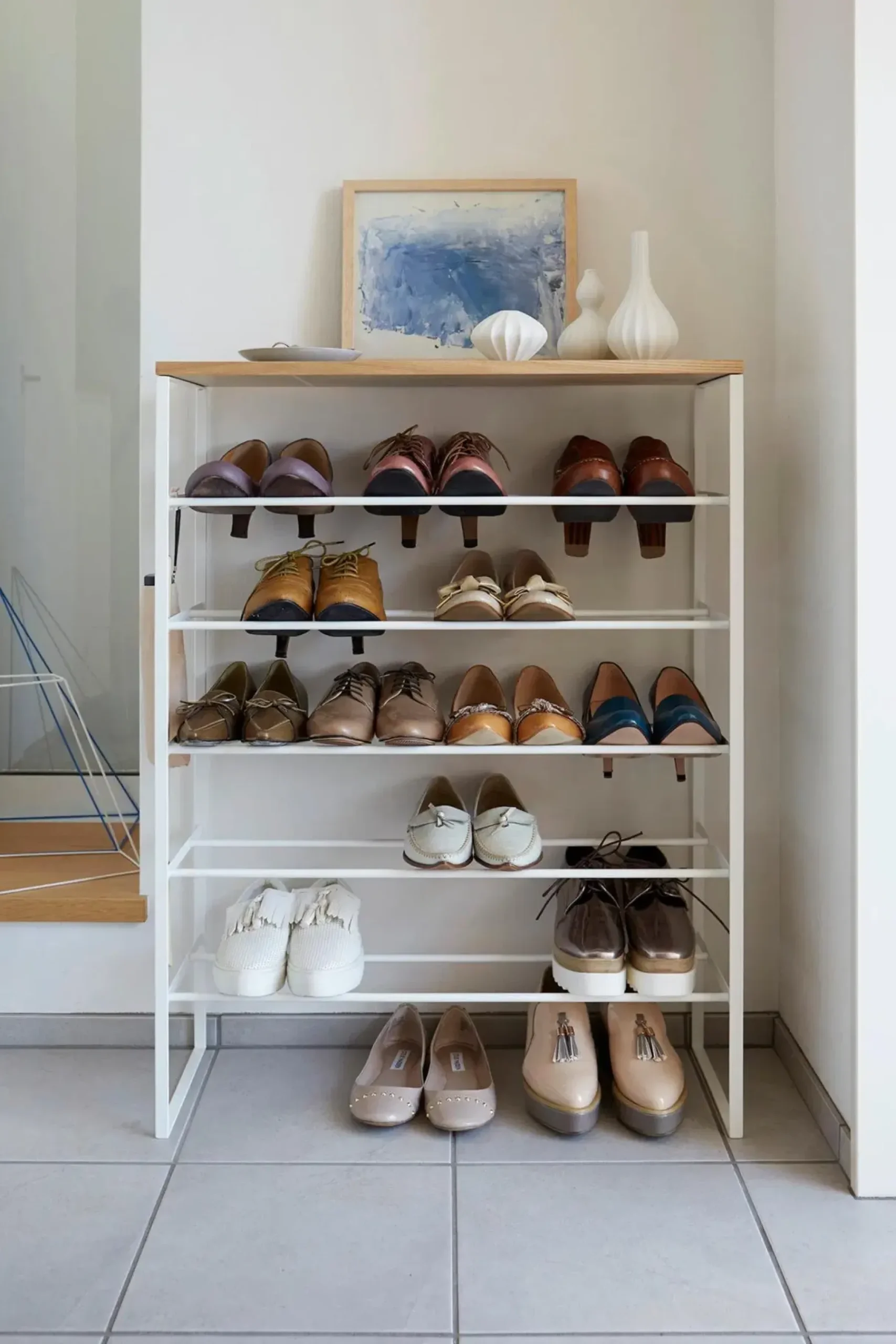 Yamazaki Hyllyt, Kaapit Ja Lipastot<Tower kenkähylly 87x66x25 cm, valkoinen