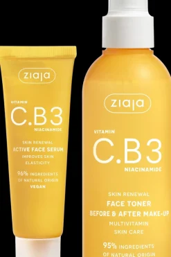 Ziaja Kasvojenhoito<C.B3 vitamiini kasvoseerumi 30ml + kasvovesisuihke 190ml