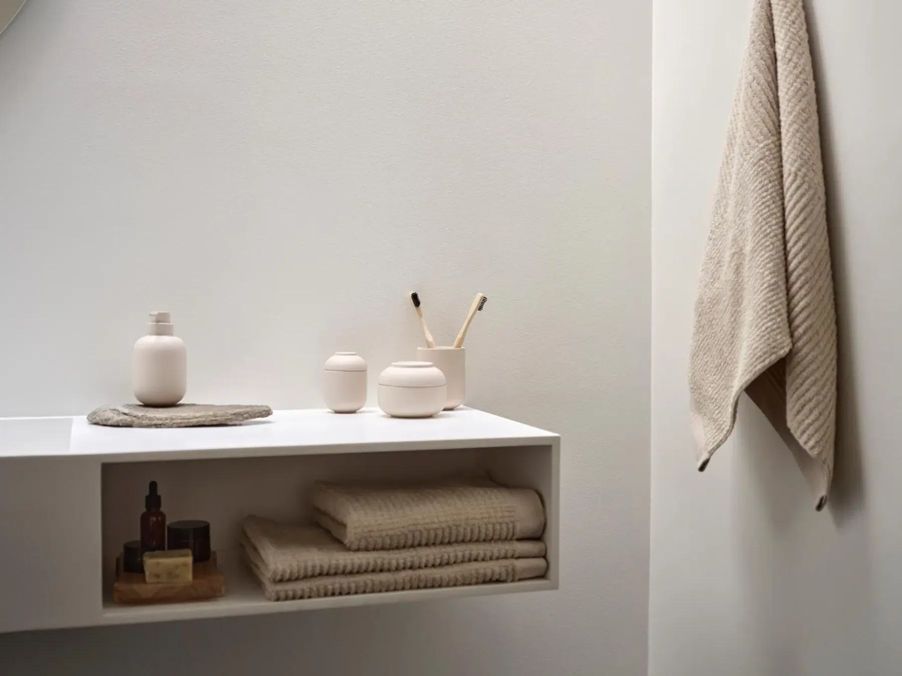 Clearance Sensu kannellinen purkki 6,5x9cm sand Muut Kylpyhuonetarvikkeet